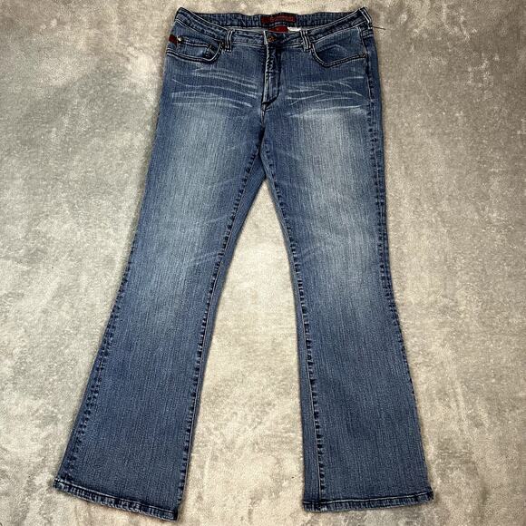 Vintage Y2K Parasuco Jeans Womens 33 Low Rise Bootcut Grunge Clubwear - Picture 1 of 8